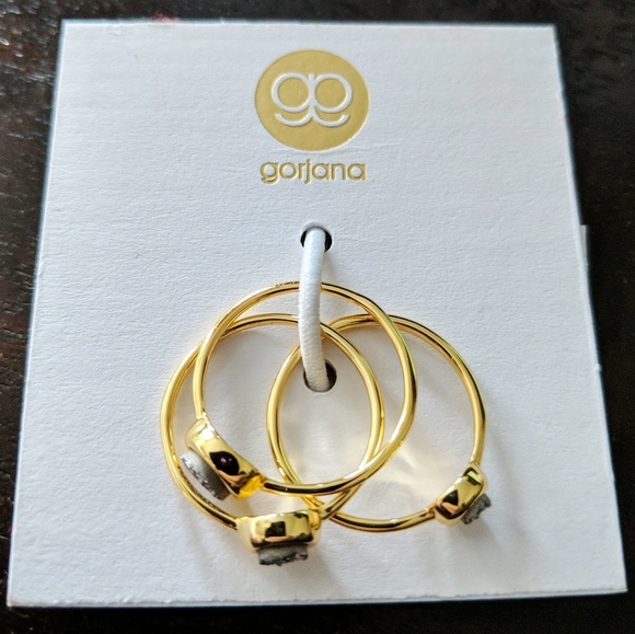 NWT Gorjana Astoria Gold and Silver 3-Ring Set - Picture 5 of 5